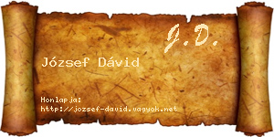 József Dávid névjegykártya
